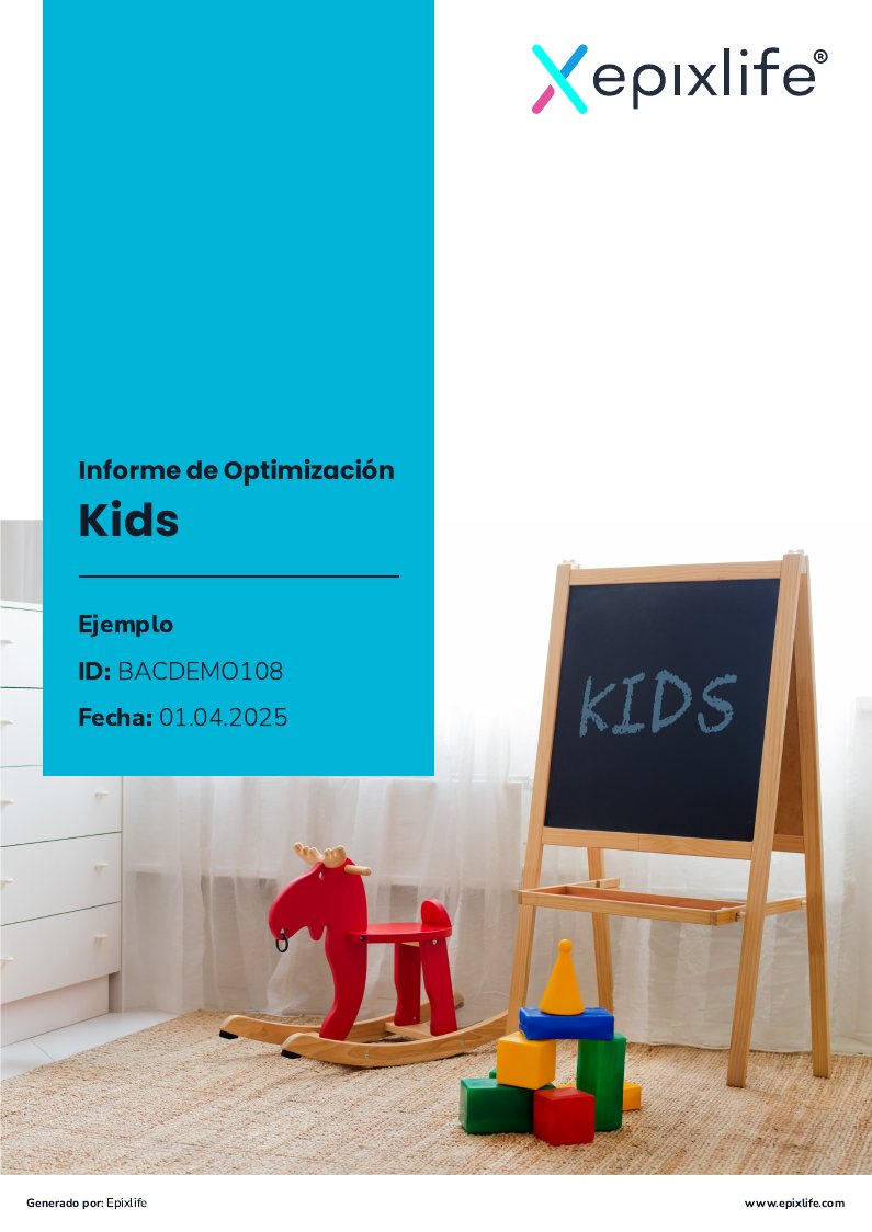 Portada del informe demostrativo Kids de Epixlife